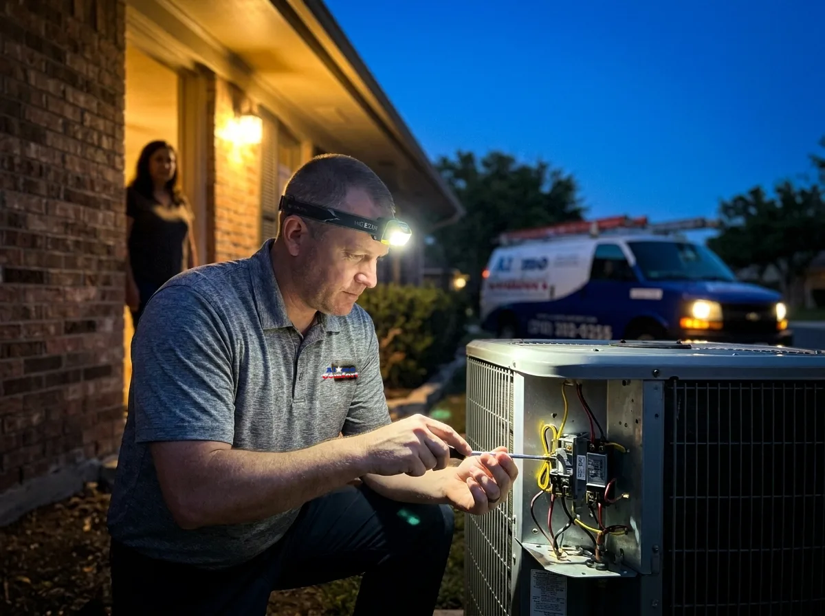 Emergency nighttime heating repair in San Antonio